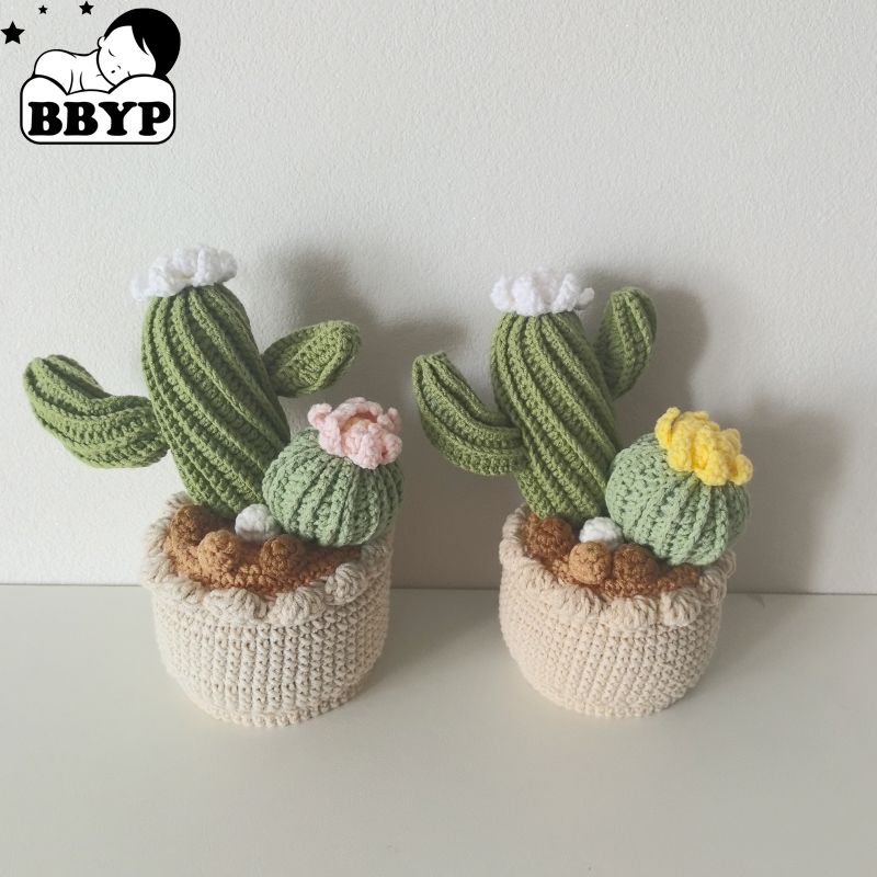 Terracotta Pot - Creative Crocheted Plants Potted Cute knitting