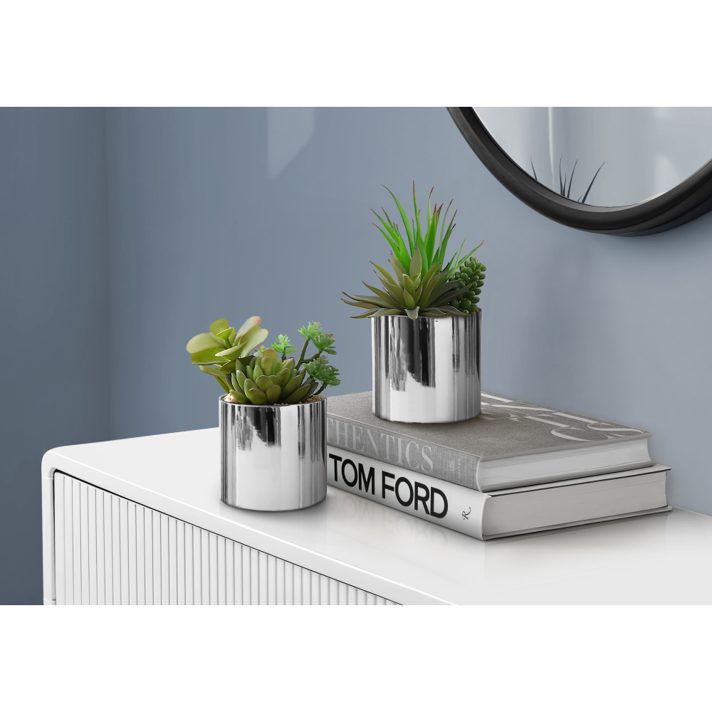 Succulent Set - Set of 2 Artificial Succulents, 7