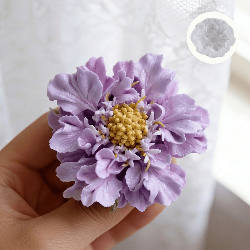 Terracotta Pot - 1 Dreamy Blue Potted Flower Silicone