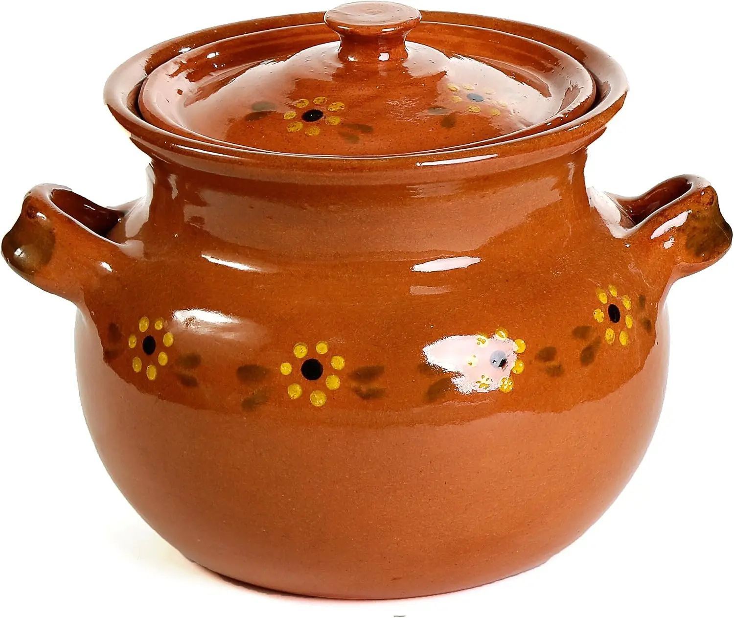 Terracotta Pot - , Traditional Mexican Clay Bean Olla