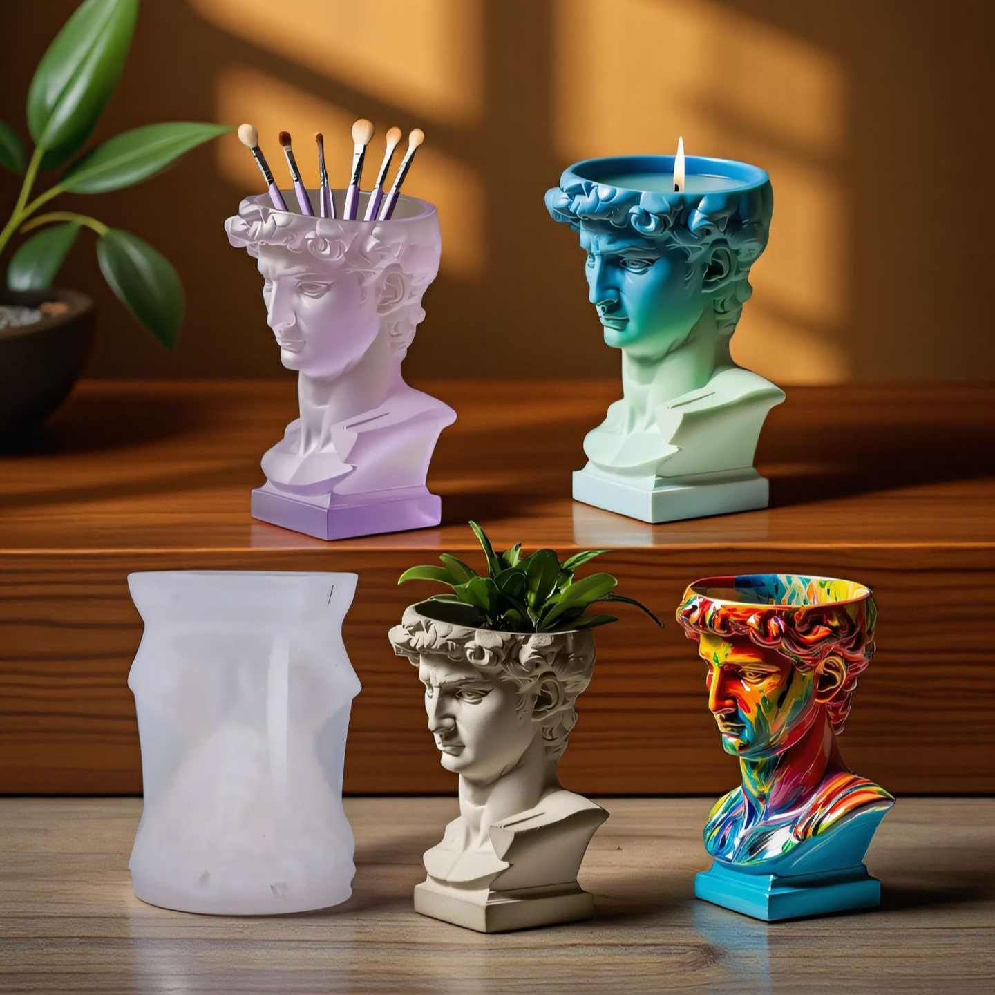 David Head Silicone Planter Mo - đánh giá và giá Succulent Set