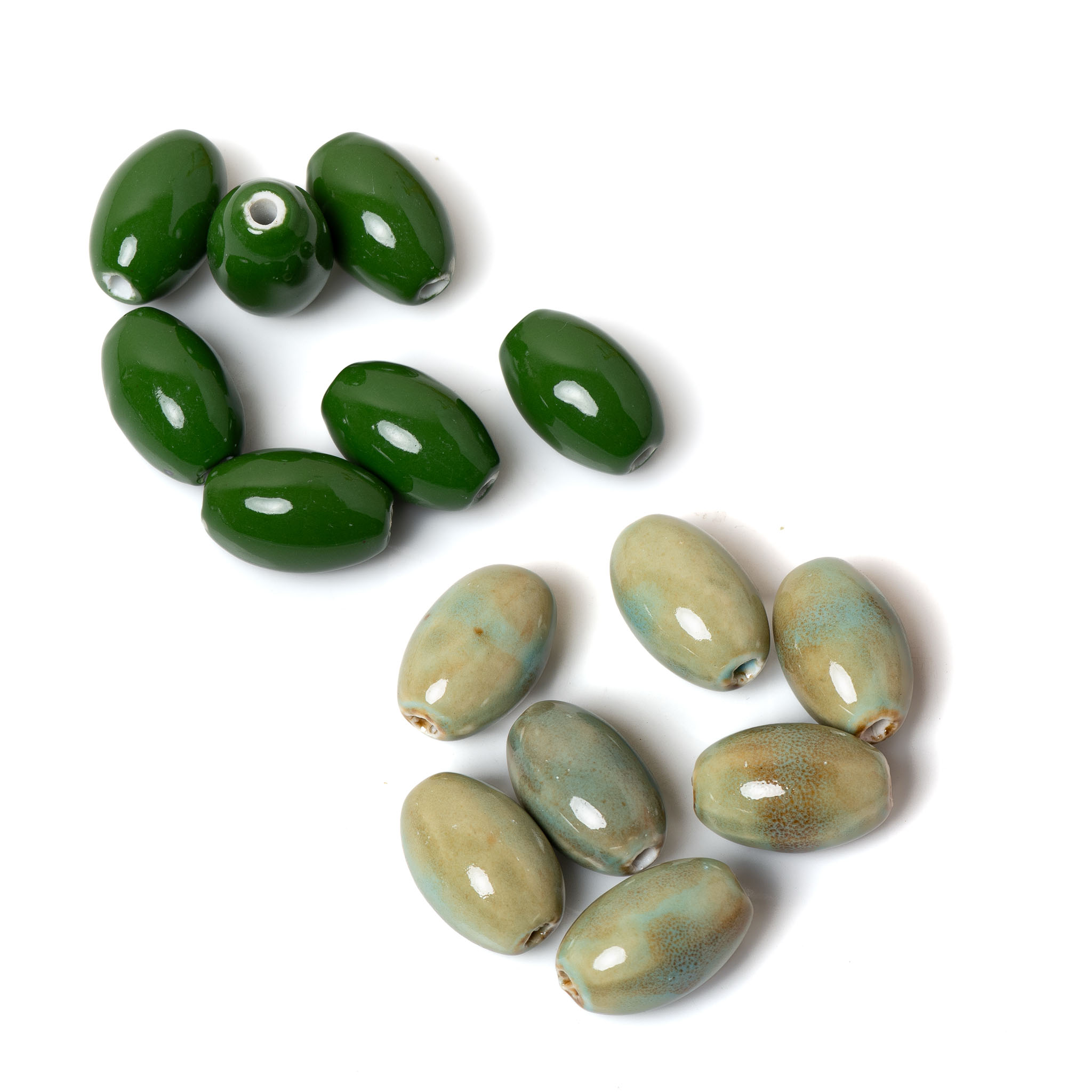 Green Earth Tone Ceramic Beads - đánh giá và giá Snake Plant Ceramic