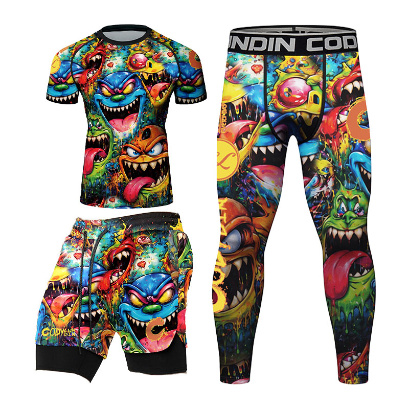 3D Colorful Monster Graffiti M - đánh giá và giá Monstera