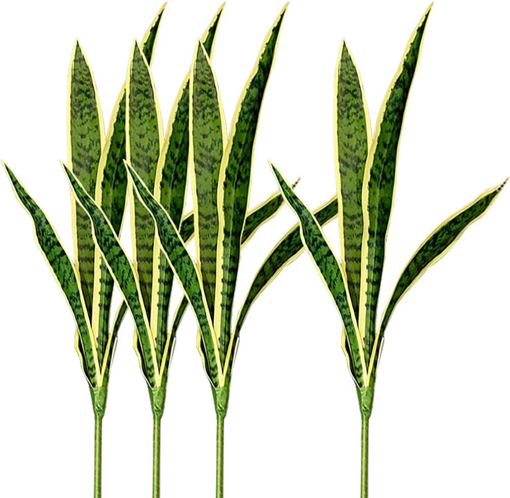 4 PCS Fake Artificial Snake Fa - đánh giá và giá Snake Plant