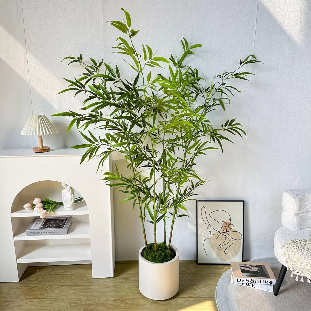 Artificial Green Bamboo PU+PVC - đánh giá và giá Snake Plant