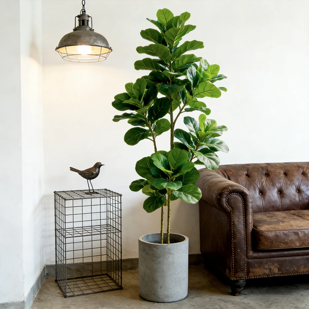 64/122cm Artificial Fiddle Fig - đánh giá và giá Fiddle Leaf Fig