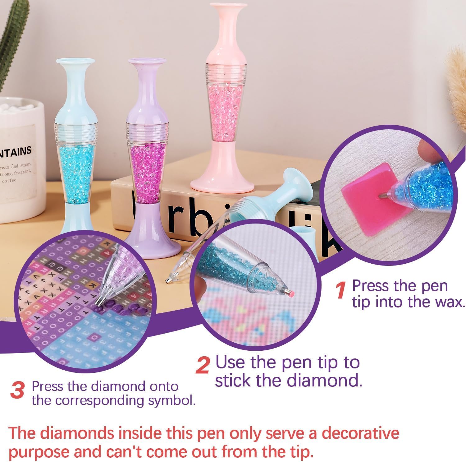3 PCS Diamond Art Pens, Flower - đánh giá và giá Terracotta Pot