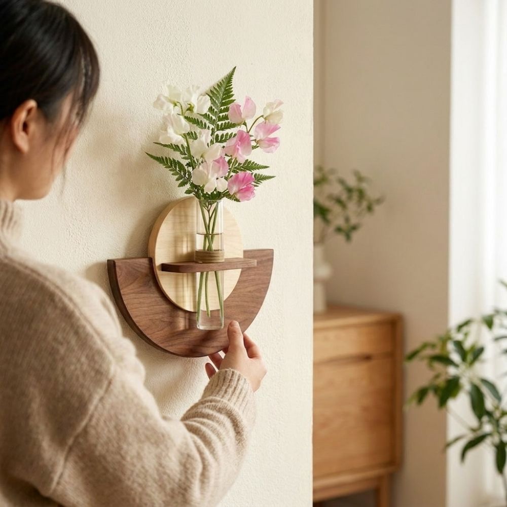 Oval Wood Wall Mount Flower Sh - đánh giá và giá Plant Support Stake